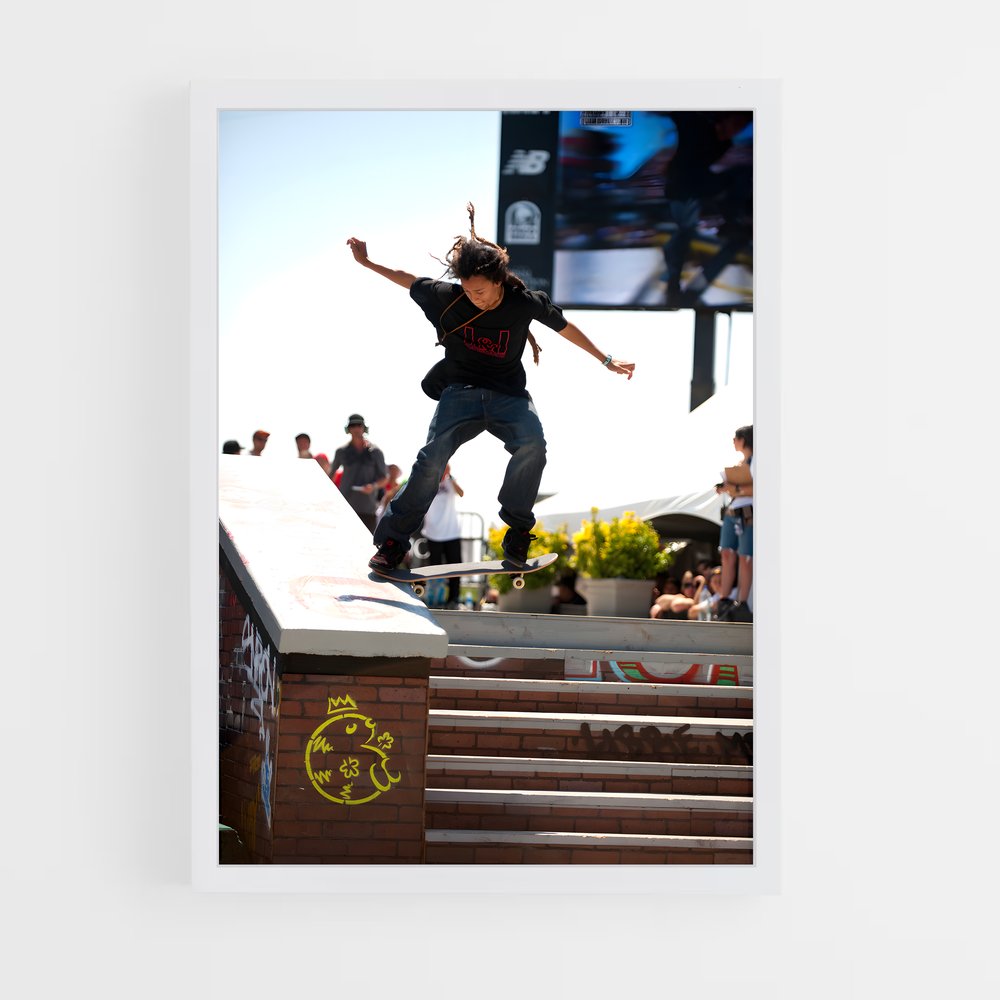 Poster Nyjah de huston – affiche Skateboard (vue 3)